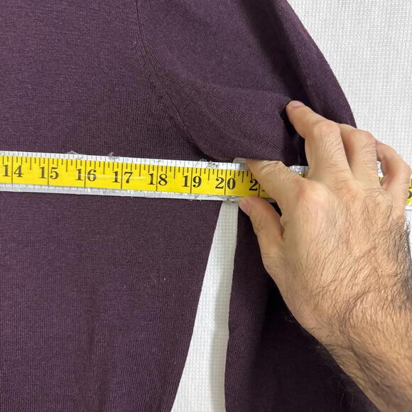 Smartwool Men's Size Medium Wine Red Merino Wool 1/4 Zip Long Sleeve Sweater - Picture 7 of 9